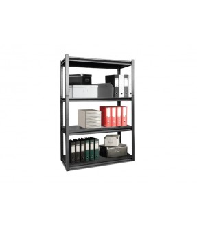 BOOKCASE LUZERN REF R01 4 SHELVES BLACK ( 22708 )